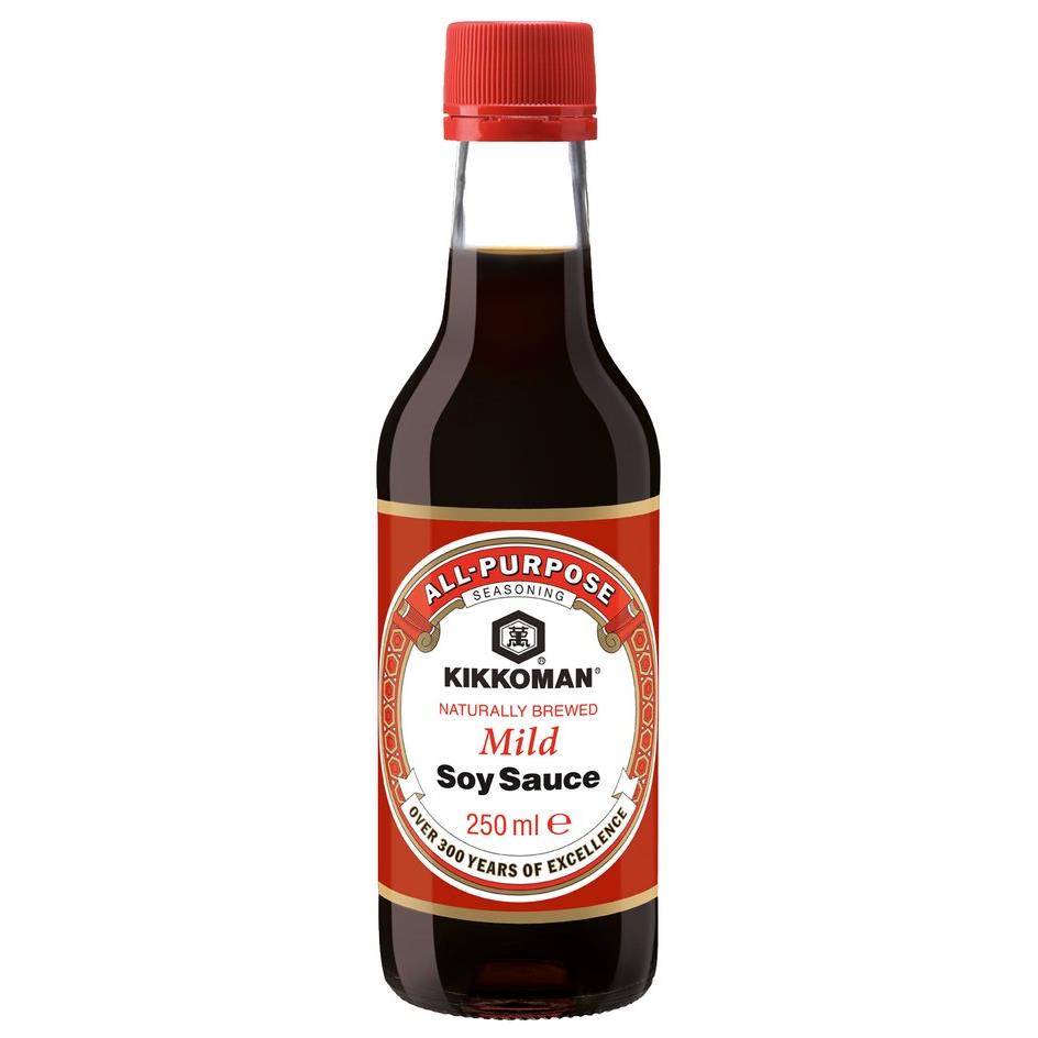 rbs1483f.jpg 1483 8715035220300 JSNG12 kikkoman mild soy sauce 250ml salsa di soia dolce