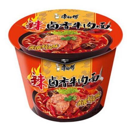 22718 6920152423066 mr kong bowl instant noodles beef aromatizzato piccante 110g