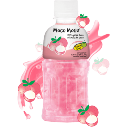 23868 8850389100684 mogu lychee juice 25% with nata de coco 320ml