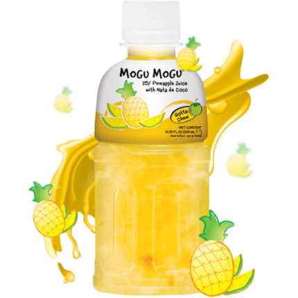 23870 8850389100868 mogu ananas juice 25% with nata de coco 320ml