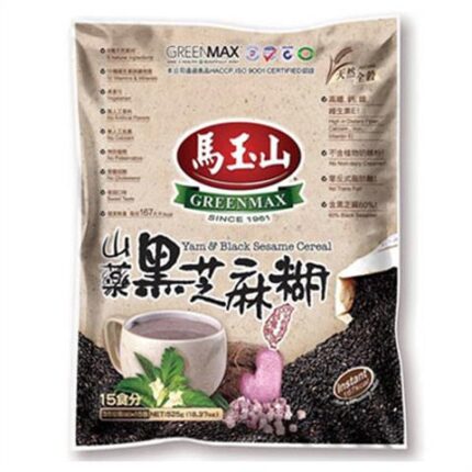 24633 4713398110812 greenmax mayushan yam&black sesame cereal 360g