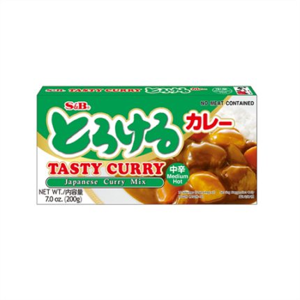 37819 074880057386 JSB016 s&b tasty curry japanese curry mix medium hot 200g