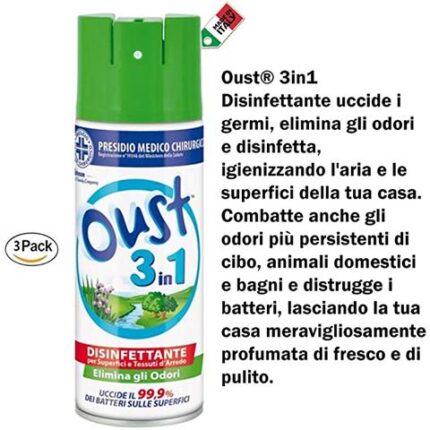 40731 5000204911350 oust deodorante disinfettante 3in1 400ml