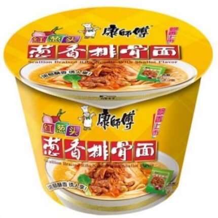 44283 6937962103750 mr kong bowl instant noodles classic scallion braised ribs with shallot flavor 108g