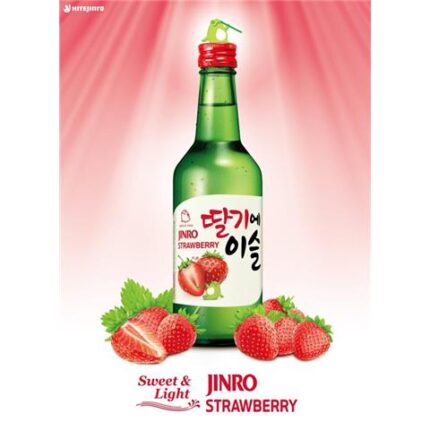 44594 8801048178018 jinro soju strawberry 13%vol 360ml