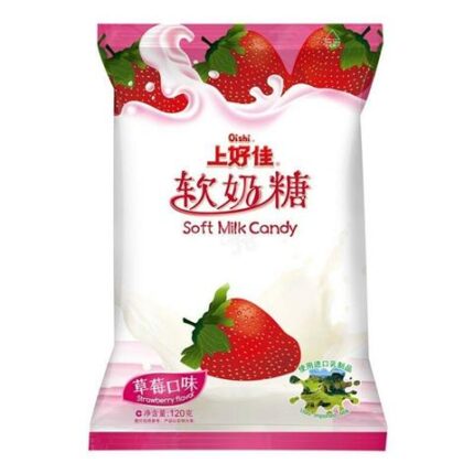 56620 6926265329653 oishi caramelle fragola soft milk candy 120g