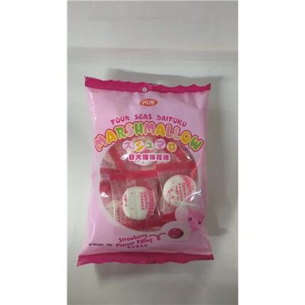 58122 4902804800021 sizhou four seas daifuku marshmallow ridafu strawberry mianhuatang 58g