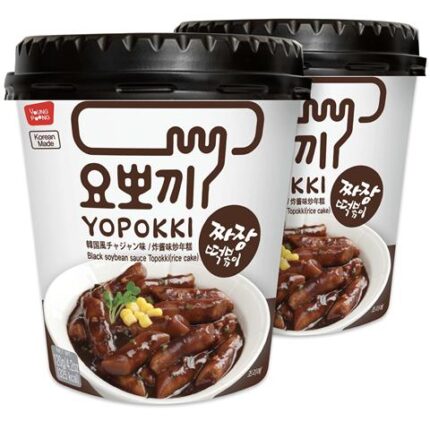 58598 8809054400529 yopokki black soybean sauce topokki （rice cake） 120g