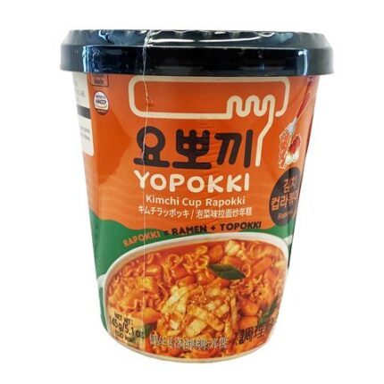 62544 8809054402370 yopokki cup kimchi rapokki （rice cake ramen） 145g