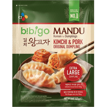 73462 8801392123801 cj bibigo mandu kimchi & chicken dumplings 600g